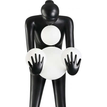 Lampa podłogowa WOMAN-2 BLACK czarna 190 cm
