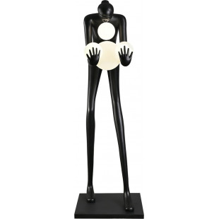 Lampa podłogowa WOMAN-2 BLACK czarna 190 cm