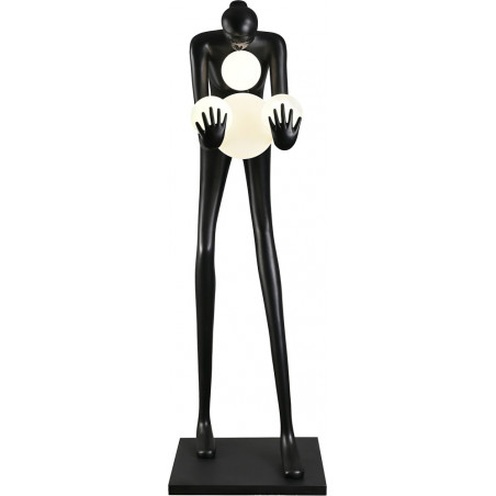 Lampa podłogowa WOMAN-2 BLACK czarna 190 cm
