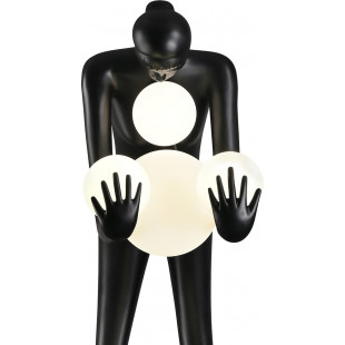 Lampa podłogowa WOMAN-2 BLACK czarna 190 cm