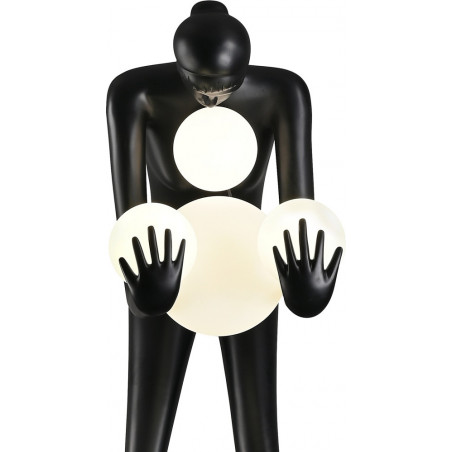 Lampa podłogowa WOMAN-2 BLACK czarna 190 cm