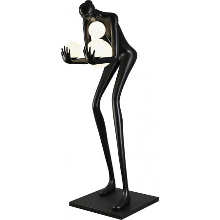 Lampa podłogowa WOMAN-2 BLACK czarna 190 cm