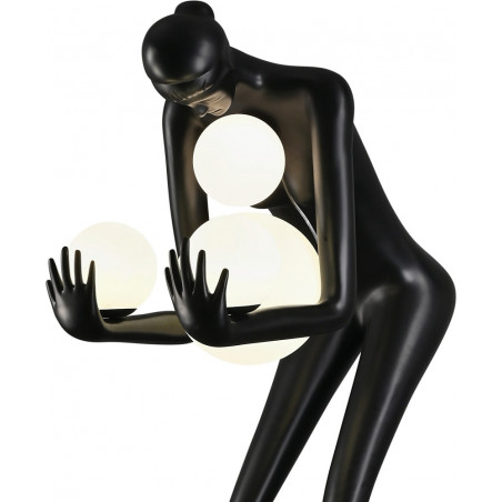 Lampa podłogowa WOMAN-2 BLACK czarna 190 cm