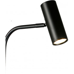 Lampa podłogowa ze stolikiem VINCENT czarna 146 cm