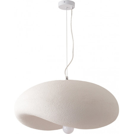 Lampa wisząca STONE FLAT biała 40 cm