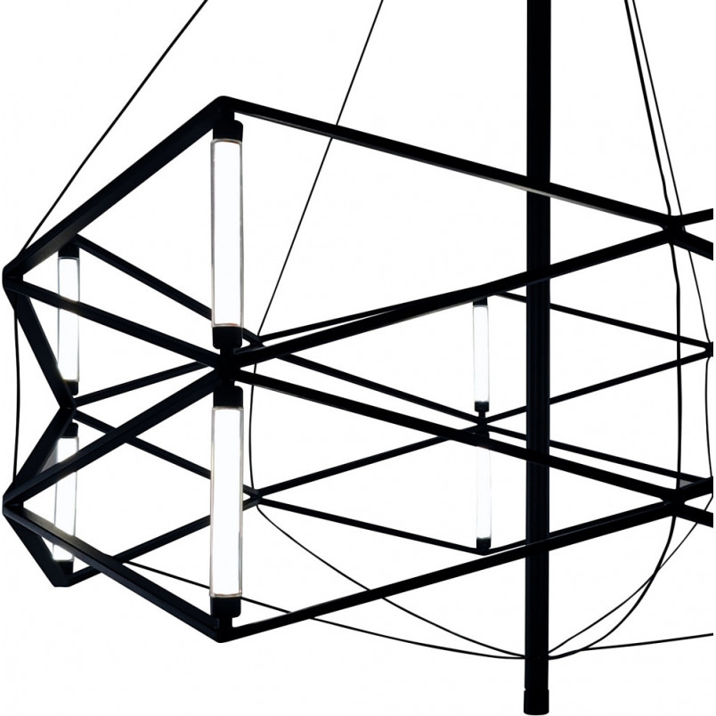 Lampa wisząca SPACE LED czarna 60 cm