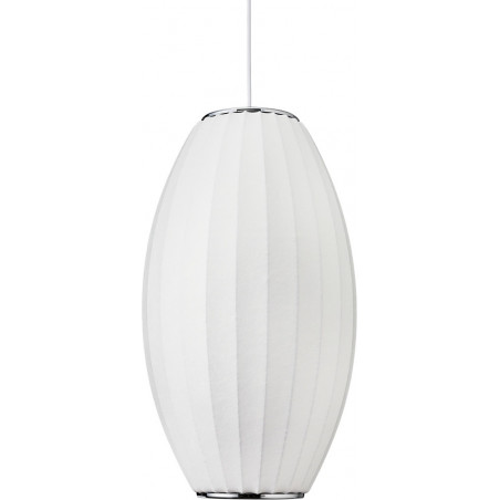 Lampa wisząca SILK BARREL biała 60 cm