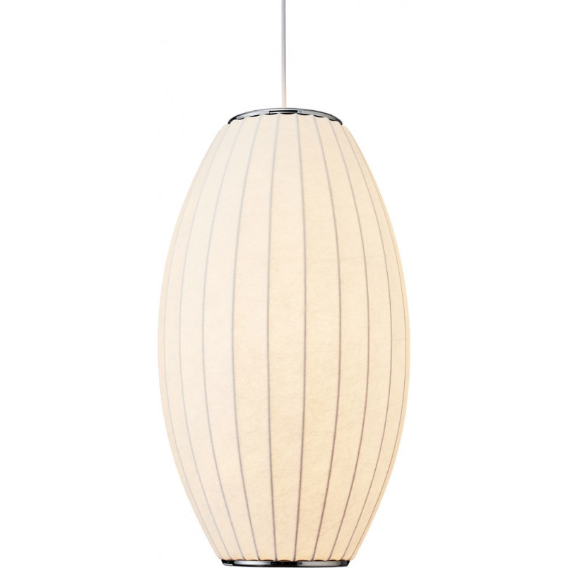 Lampa wisząca SILK BARREL biała 60 cm