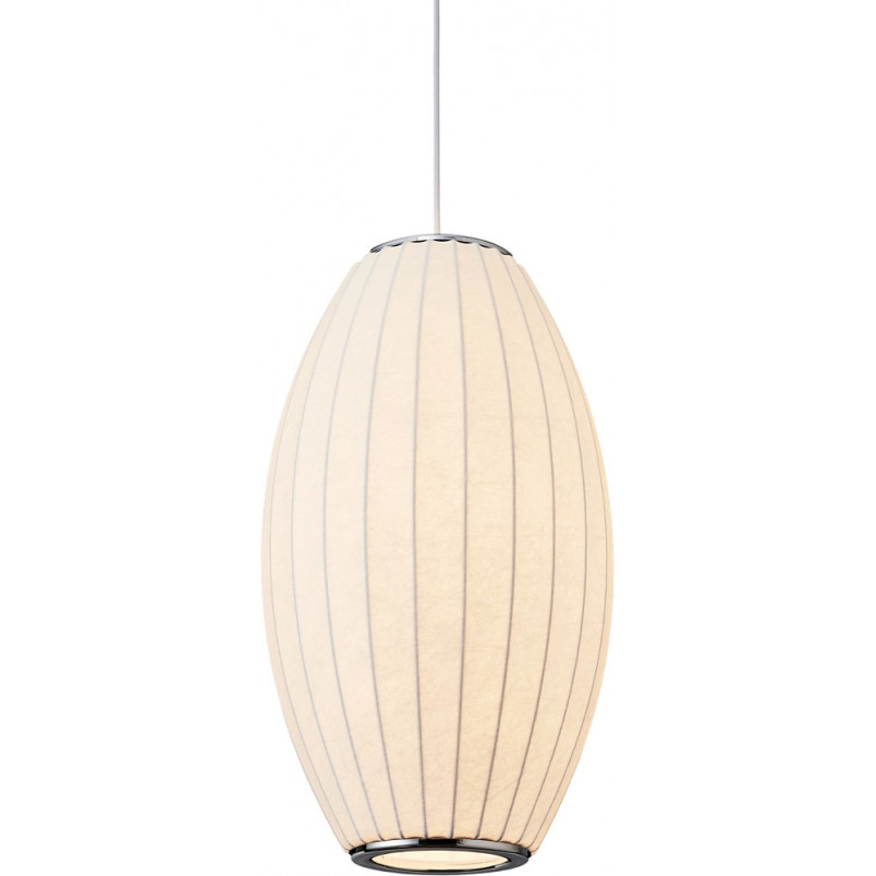 Lampa wisząca SILK BARREL biała 60 cm