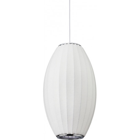 Lampa wisząca SILK BARREL biała 60 cm