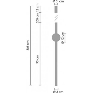 Lampa wisząca O-LINE LED 93 cm mosiądz