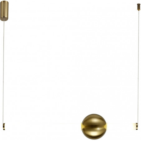 Lampa wisząca O-LINE LED 63 cm mosiądz