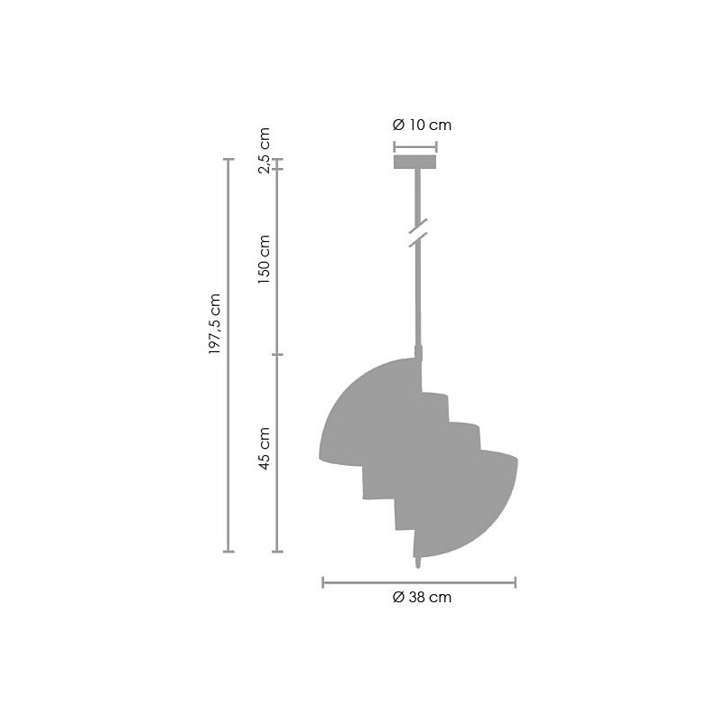 Lampa wisząca MOBILE biała 38 cm 