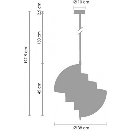 Lampa wisząca MOBILE biała 38 cm 