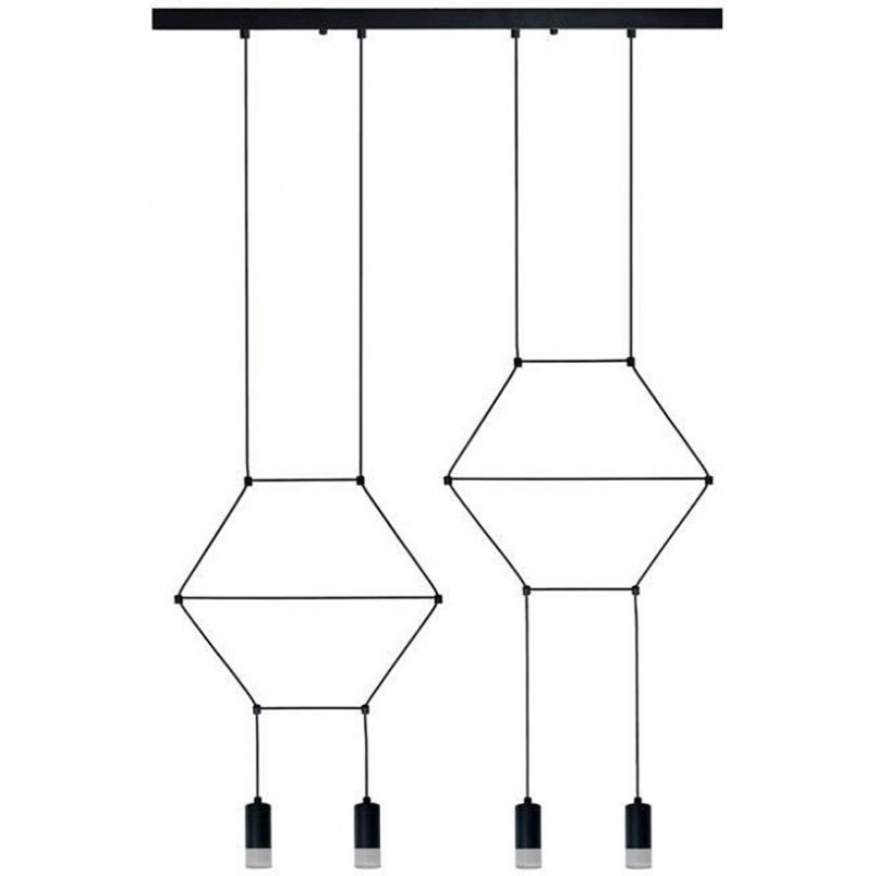 Lampa wisząca LINEA-4 LONG czarna 70 cm