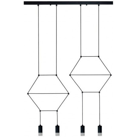 Lampa wisząca LINEA-4 LONG czarna 70 cm