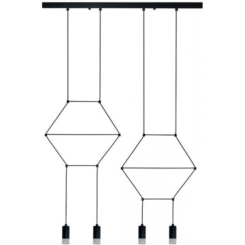 Lampa wisząca LINEA-4 LONG czarna 70 cm