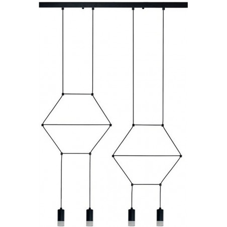 Lampa wisząca LINEA-4 LONG czarna 70 cm
