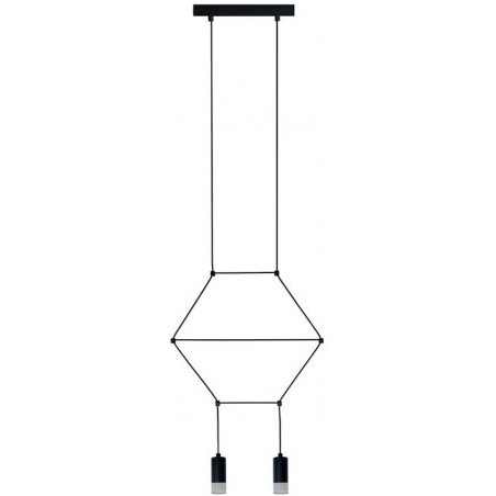 Lampa wisząca LINEA-2 czarna 35 cm