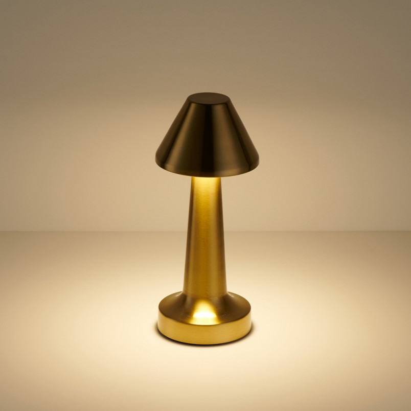 Lampa stołowa TAVOLO B LED dotykowa złota 23 cm