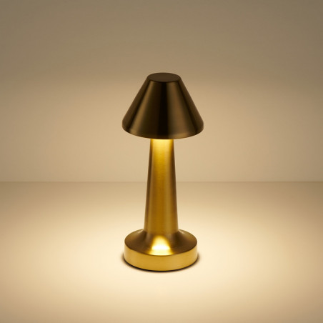 Lampa stołowa TAVOLO B LED dotykowa złota 23 cm