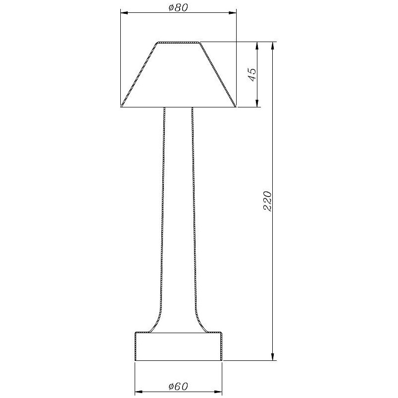 Lampa stołowa TAVOLO B LED dotykowa srebrna 23 cm