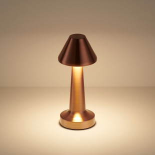 Lampa stołowa TAVOLO B LED dotykowa miedziana 23 cm