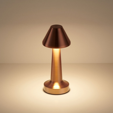 Lampa stołowa TAVOLO B LED dotykowa miedziana 23 cm