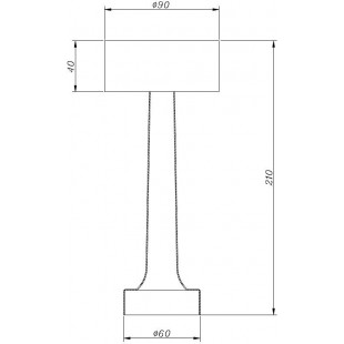 Lampa stołowa TAVOLO A LED dotykowa srebrna 21 cm