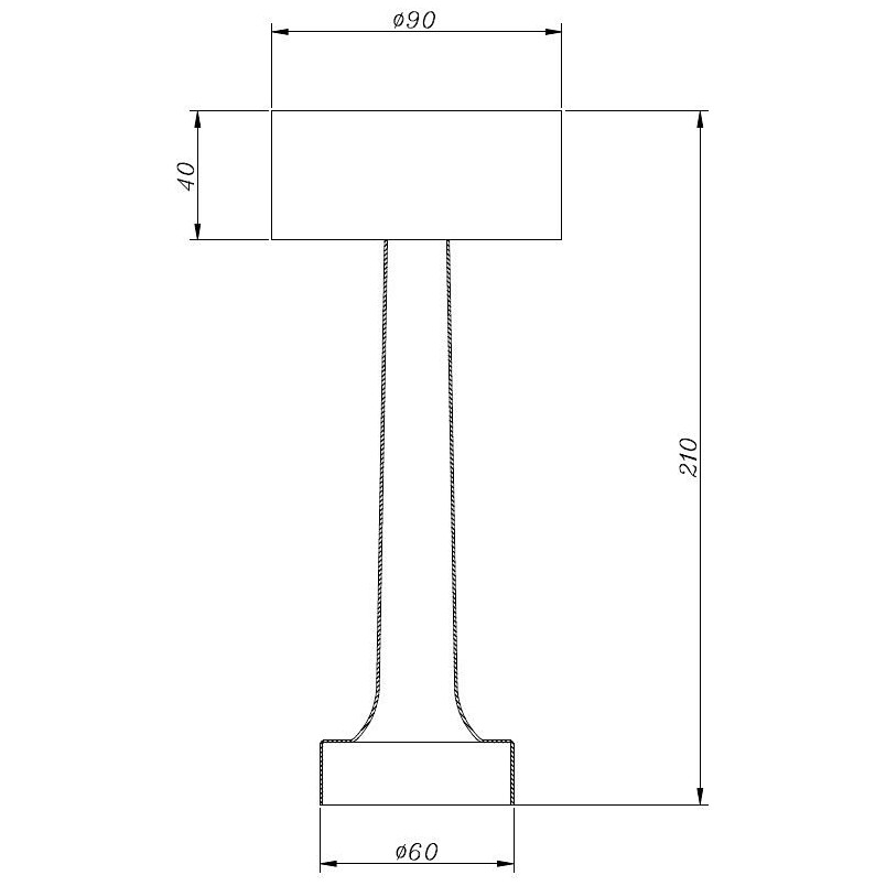 Lampa stołowa TAVOLO A LED dotykowa srebrna 21 cm