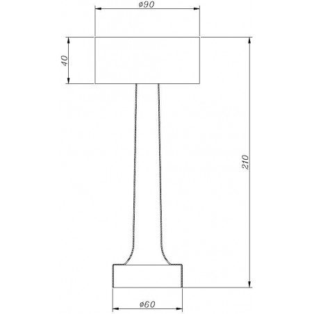 Lampa stołowa TAVOLO A LED dotykowa srebrna 21 cm