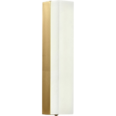 Lampa ścienna BLOCK biały marmur i mosiądz 40 cm