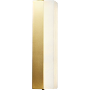 Lampa ścienna BLOCK biały marmur i mosiądz 40 cm