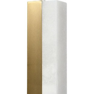 Lampa ścienna BLOCK biały marmur i mosiądz 40 cm