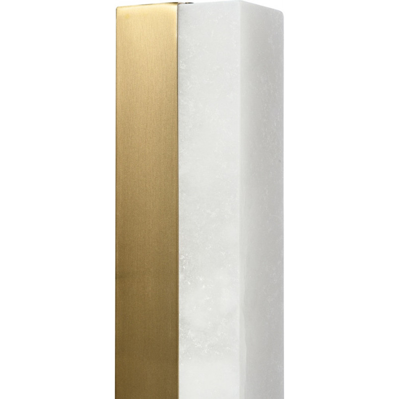 Lampa ścienna BLOCK biały marmur i mosiądz 40 cm