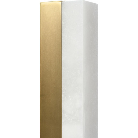 Lampa ścienna BLOCK biały marmur i mosiądz 40 cm