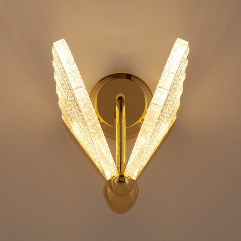 Lampa ścienna BEE LED złota 22 cm 