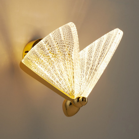 Lampa ścienna BEE LED złota 22 cm 
