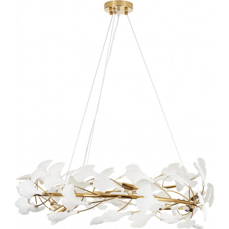 Lampa wisząca BOTANIKA złoto biała 80 cm
