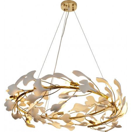 Lampa wisząca BOTANIKA złoto biała 80 cm
