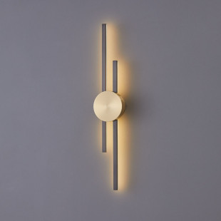 Lampa ścienna CENTRO LED czarna 64 cm