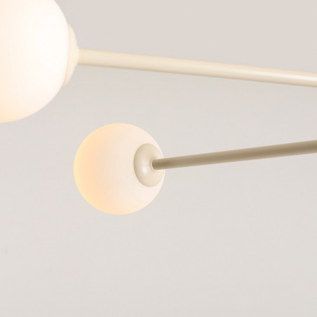 Lampa sufitowa 4 szklane kule Pinne IV 87cm biało-kremowa Aldex