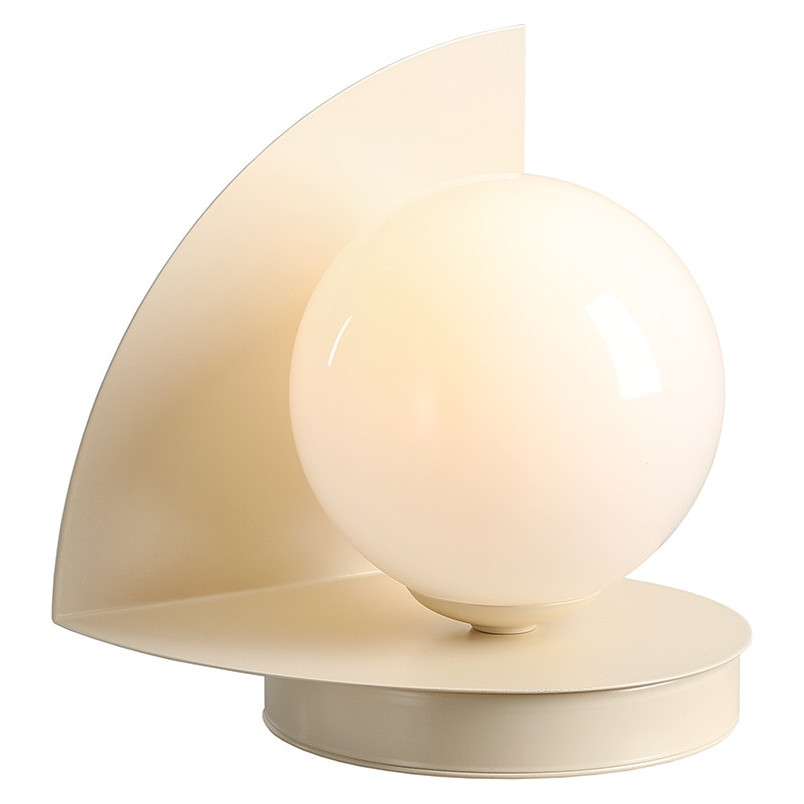 Lampa stołowa szklana kula Loop biały / kremowy Aldex