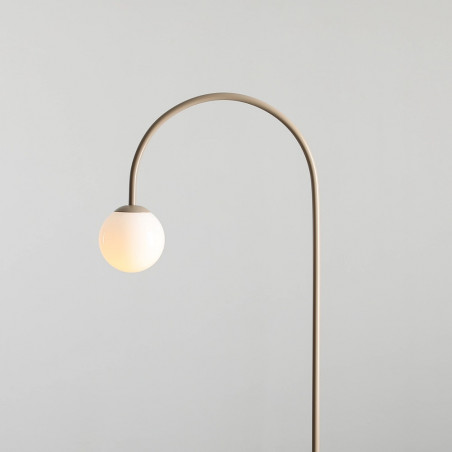 Lampa podłogowa kula Una biały / beż Aldex