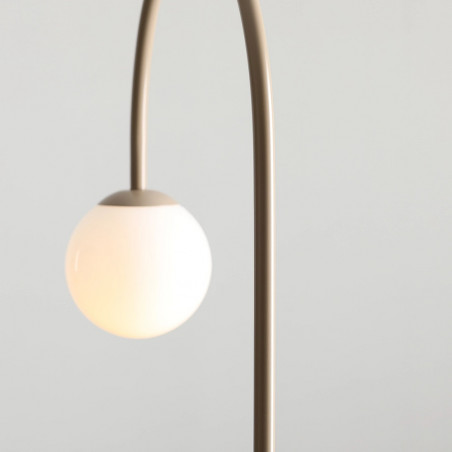 Lampa podłogowa kula Una biały / beż Aldex