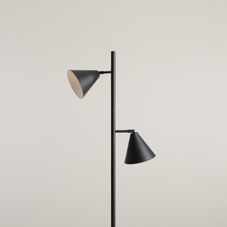 Lampa podłogowa 2 punktowa Form czarna Aldex