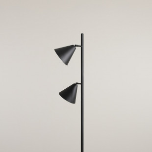 Lampa podłogowa 2 punktowa Form czarna Aldex
