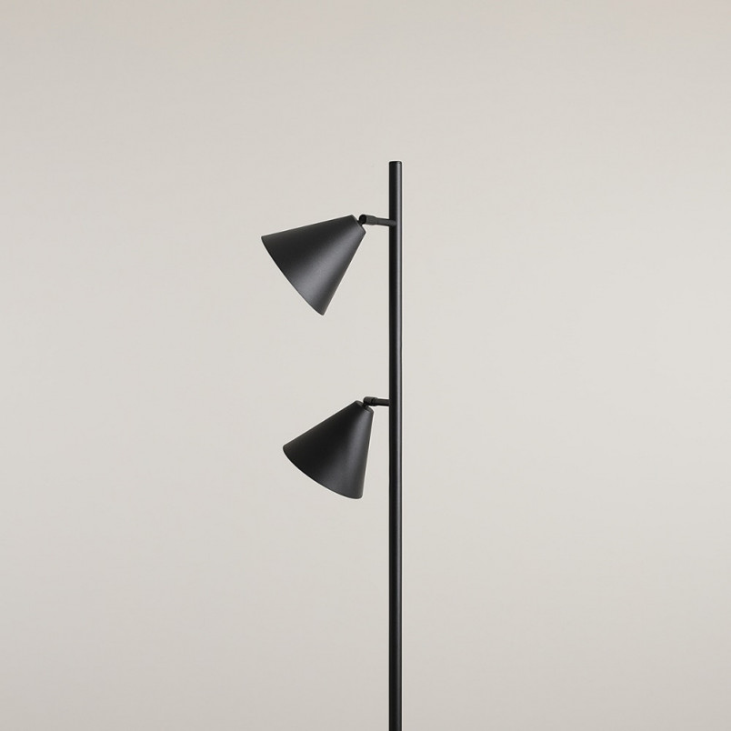 Lampa podłogowa 2 punktowa Form czarna Aldex