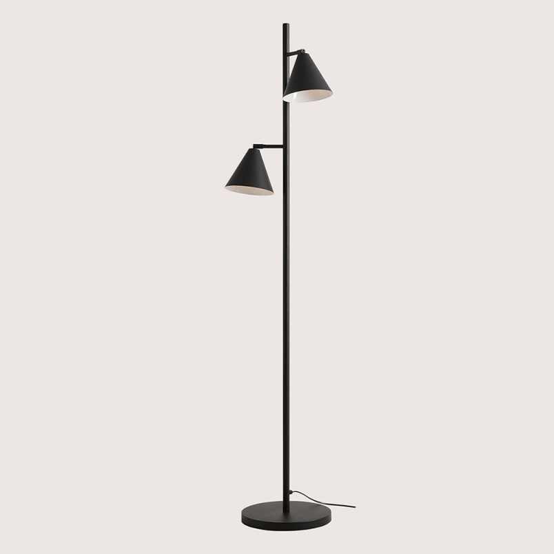 Lampa podłogowa 2 punktowa Form czarna Aldex