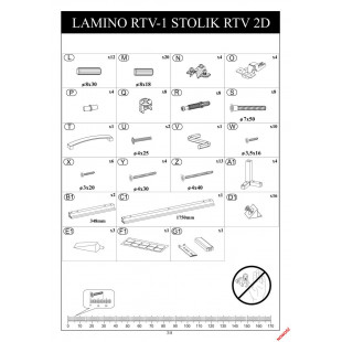 Szafka rtv na nóżkach z lamelami Lamino 180x40cm dąb craft/czarny Halmar